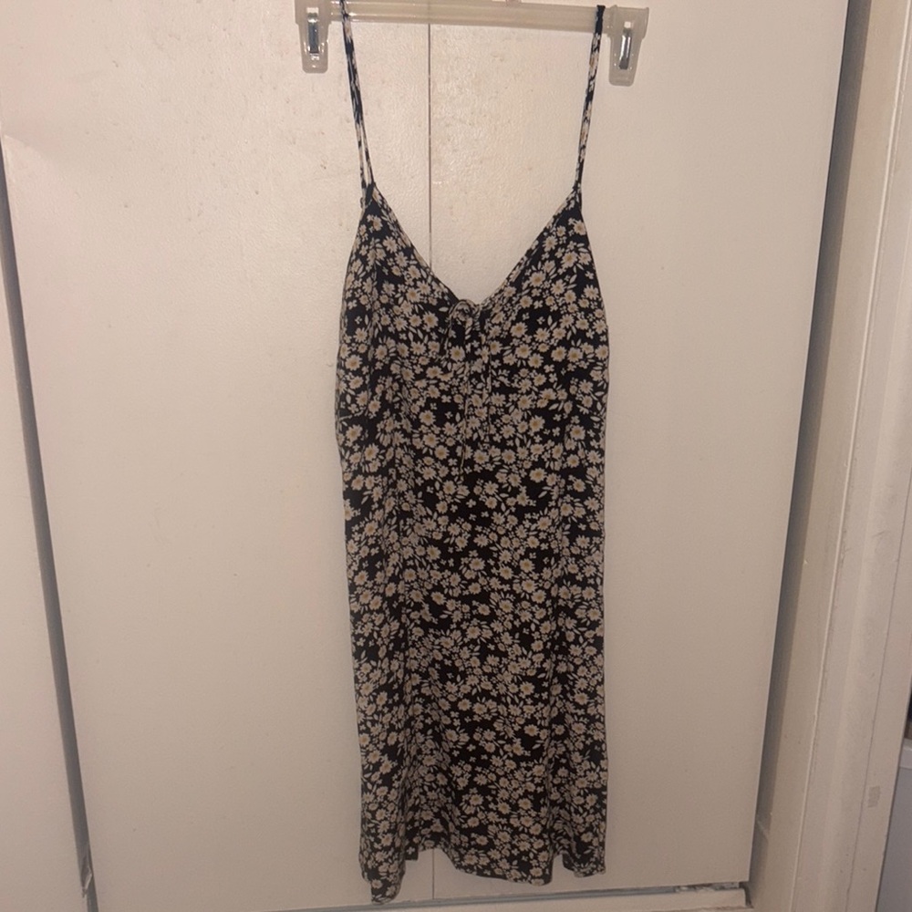 Hollister Black and White Midi Slip Dress